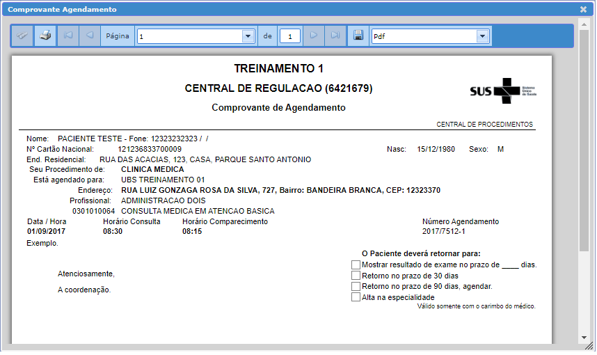 Tela Agendamento
